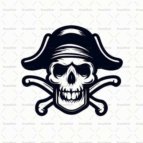Piratenschädel und gekreuzte Knochen
